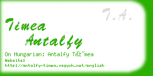 timea antalfy business card